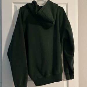 Brandy Melville oversized christy zip up dark green
